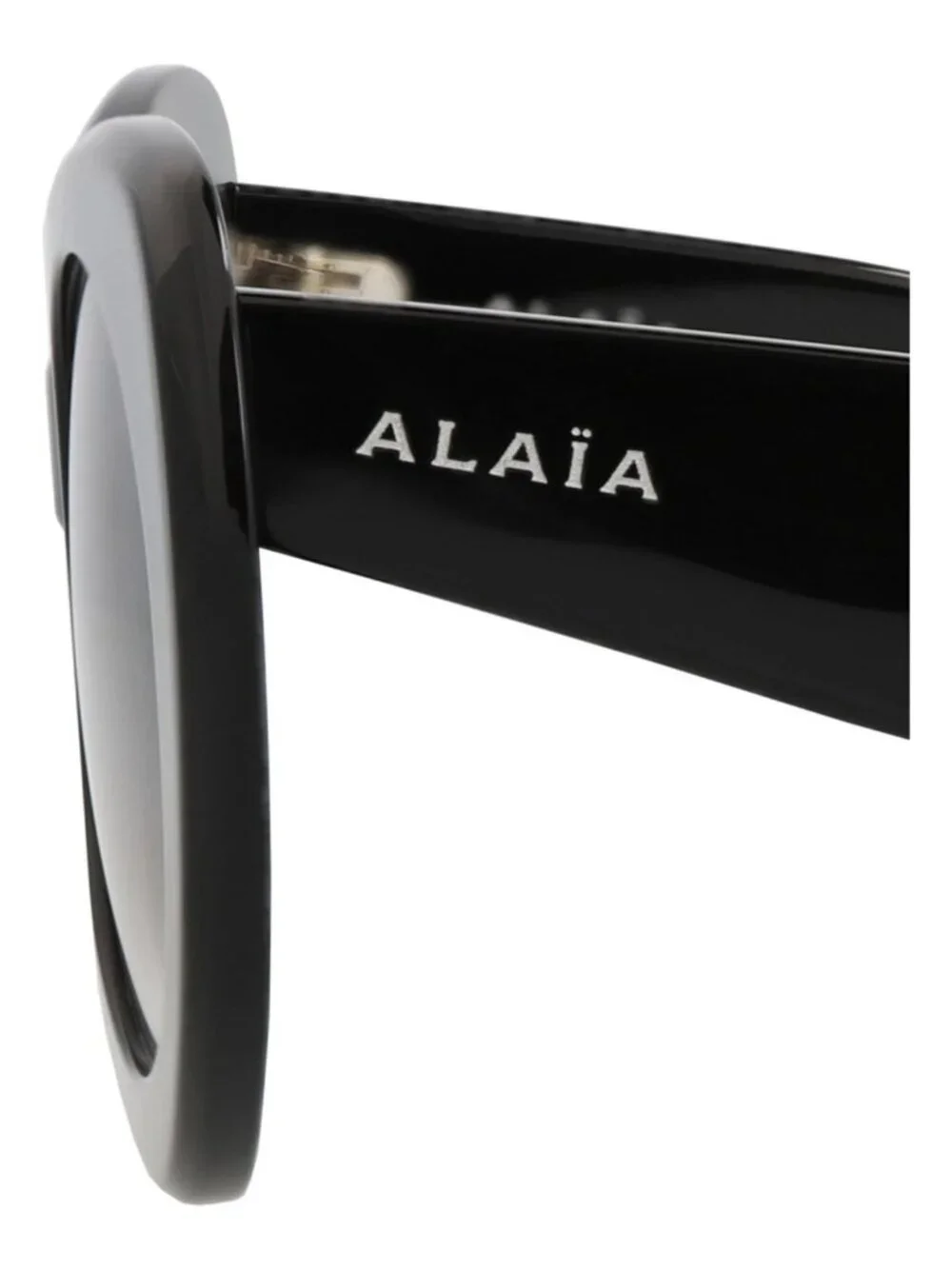 New Alaia Women's Sunglasses Cat Eye Recycled Acetate Frame Black Black Grey